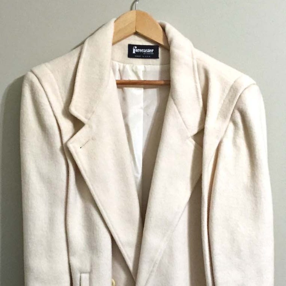 Vintage Women's White Wool Coat by Forecaster